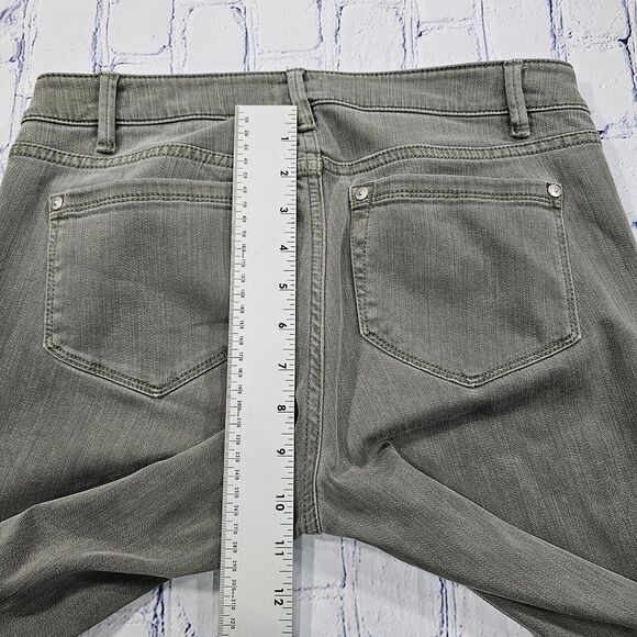 J. Jill Authentic Fit Cropped Jeans Gray Straight Leg Raw Hem WOMENS 4T - Picture 7 of 12